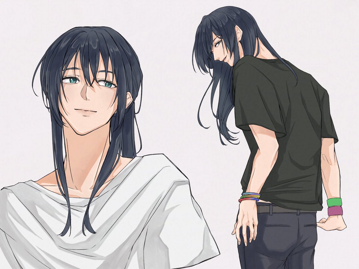 ﾊﾞ👔を男、って感じに描きたい