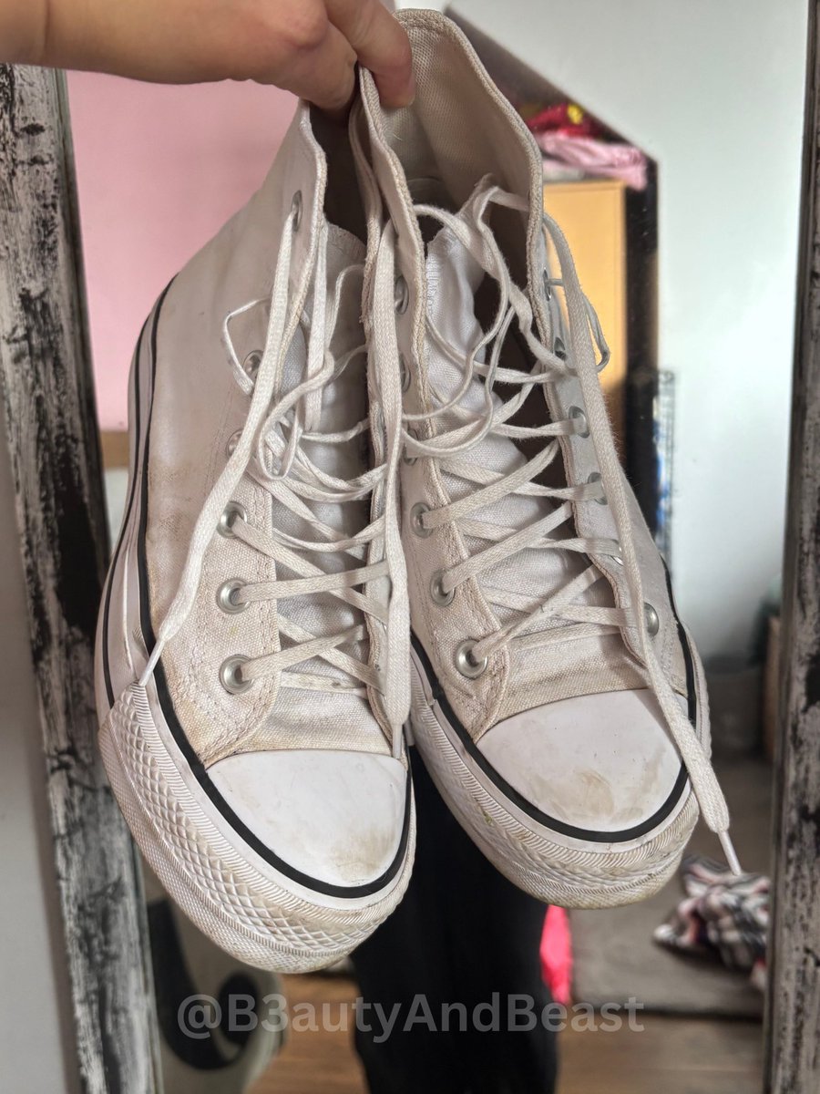 Loudest bark gets to clean my converse