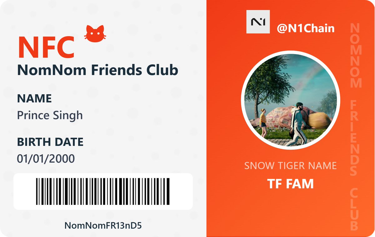 PrinceK53264437's tweet photo. @N1Chain Id Card https://t.co/srOPugK2IP
