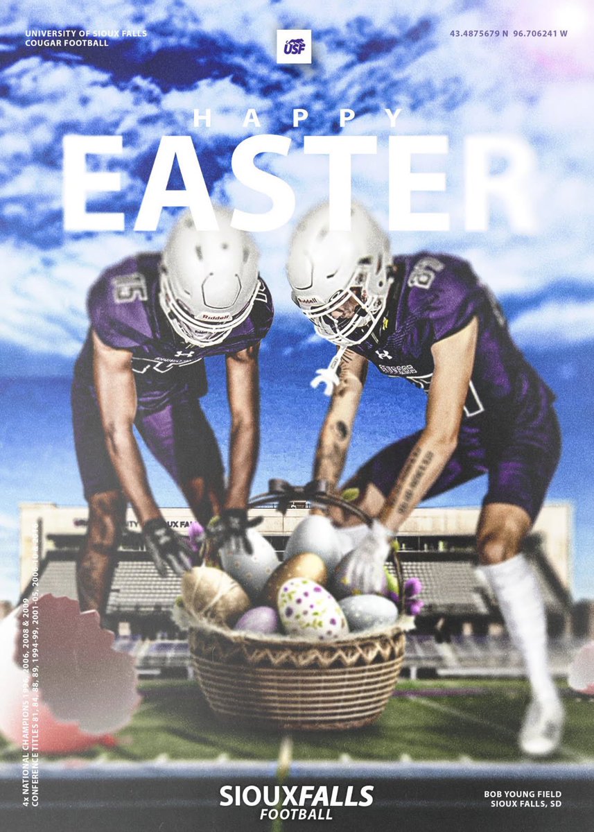 Thanks for the graphic and Happy Easter!! <a href="/CoachLueds/">Lucas Lueders</a> <a href="/_Coach_McCall/">Andre McCall</a> <a href="/JimGlogowski/">Coach Glo</a>