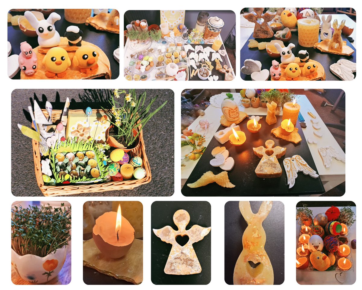 NLNIreland's tweet photo. Happy Easter from the students and staff of NLN Ballyfermot ๐ฃ
Students from the IT course did an amazing job at their Easter workshop, honing their craft work and designing table decorations and a homemade hamper. #ThinkPossible #SupportedTraining #Easter #Creativity #Dublin https://t.co/RN8Spf0DmQ