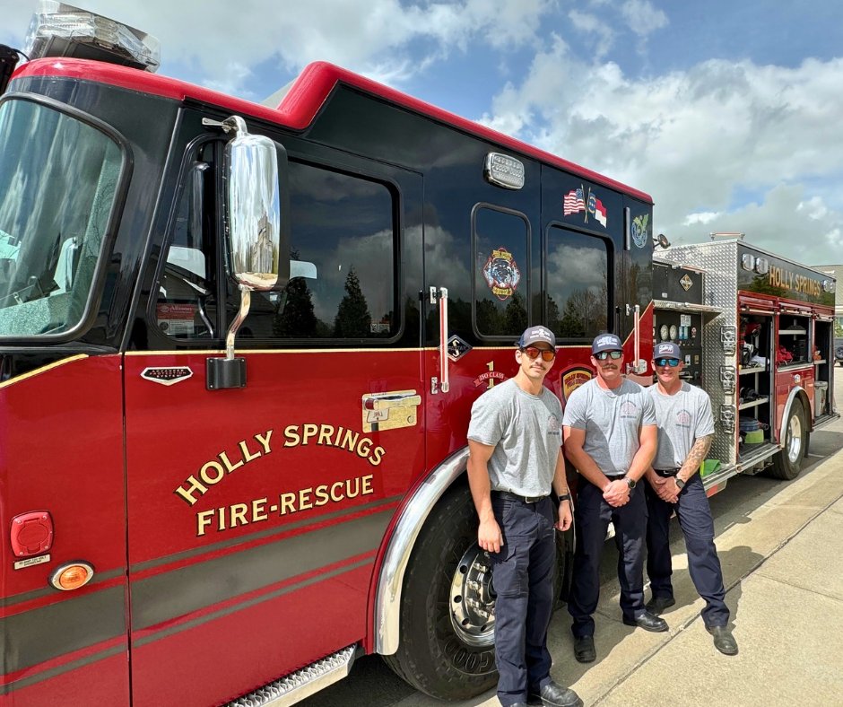 Holly Springs' finest! <a href="/HSFDFireChief/">LeRoy Smith</a> and the crew, thank you for what you do! #HollySpringsNC #NorthCarolina  #ThinRedLine #FireDepartment #BeTheWeightBehindTheSpear