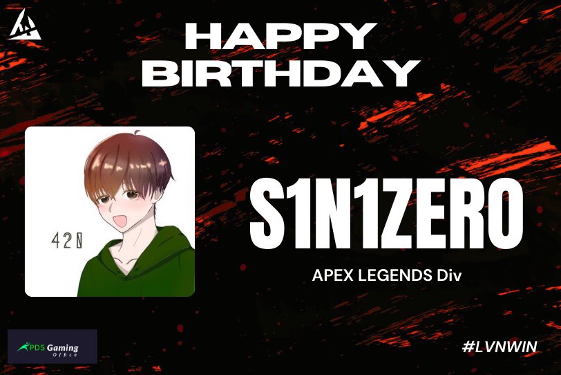 LAVANOSESPORTS's tweet photo. HAPPY BIRTHDAY!!!🌋

BLAZE所属のS1N1ZERO選手が誕生日を迎えました。
本日のCCも頑張ってもらいましょう！

@S1N1ZER0 

#LVNWIN https://t.co/SkZzOEXIVC
