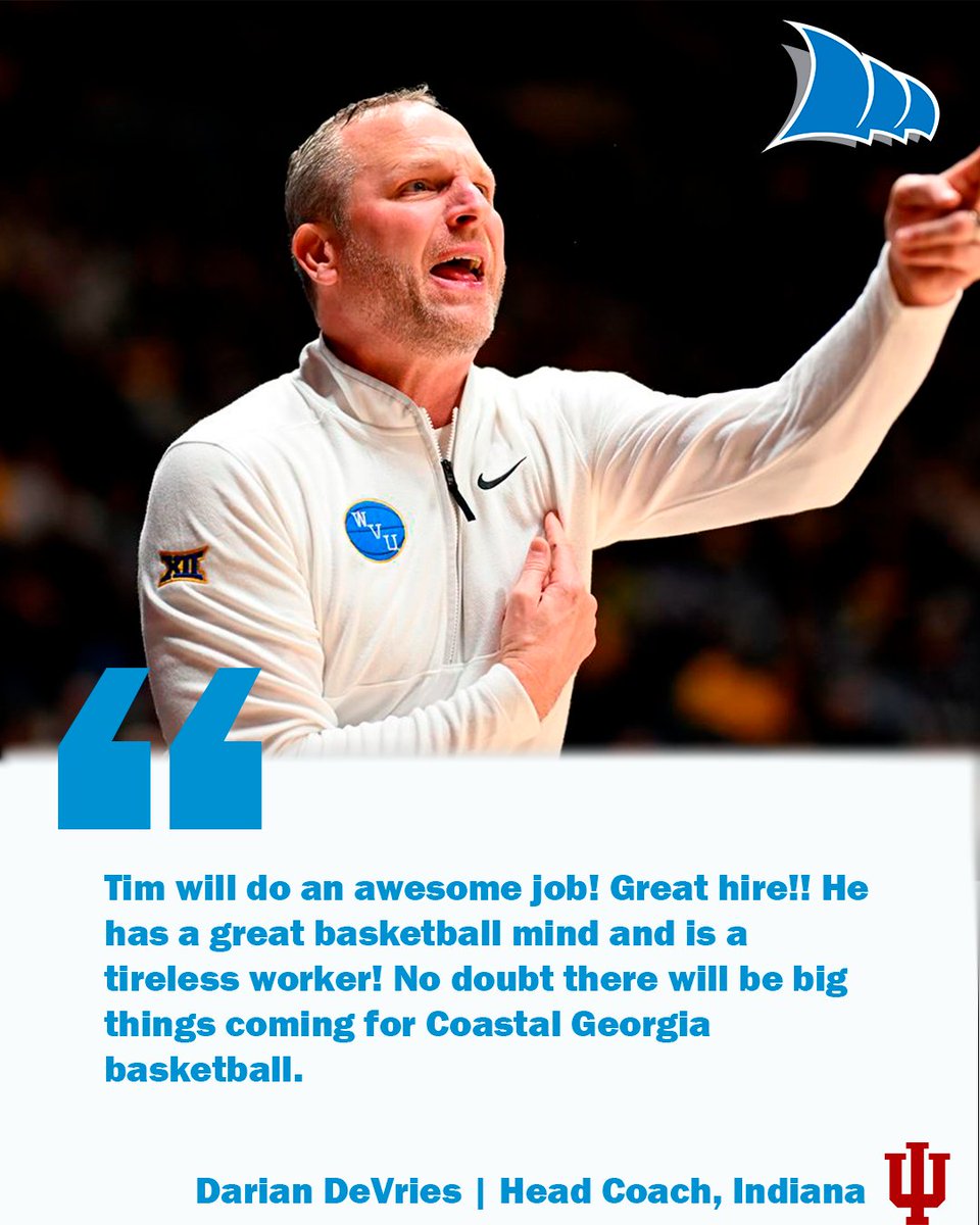 Current Indiana head coach Darian DeVries chimes in on Coach MacAllister👀

#HailTheSail