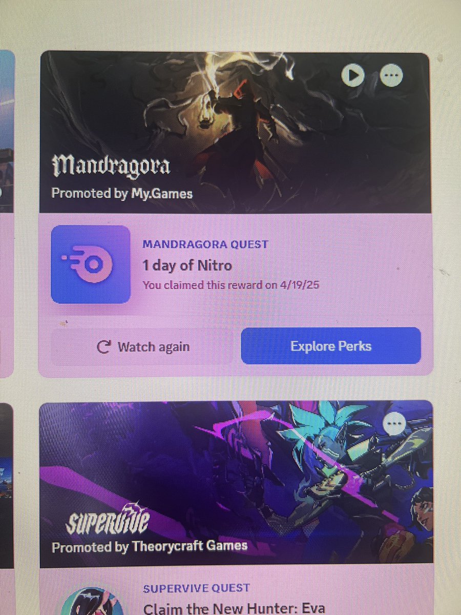 DianasBurrow's tweet photo. if your on pc and you got discord go get your one day nitro https://t.co/eIdwceO6qJ