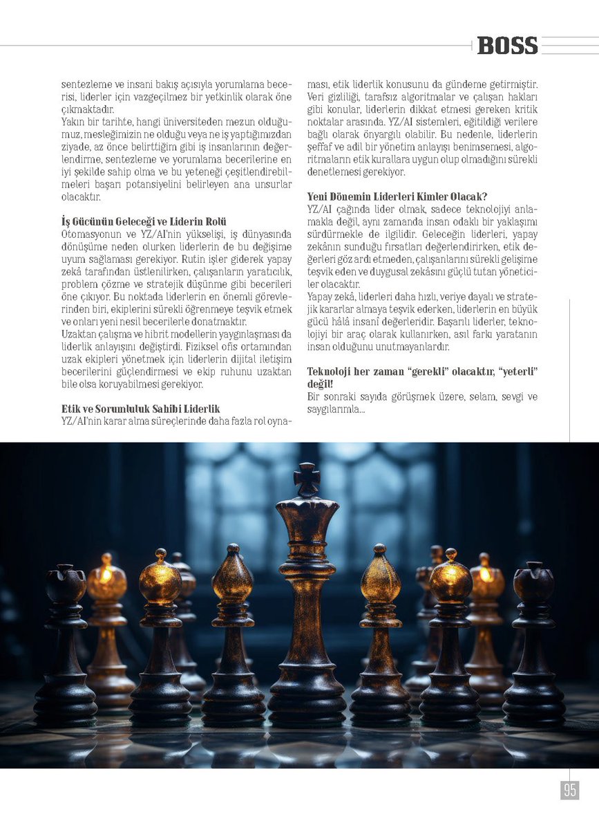 Yapay Zeka Çağında Liderlik:
Geleceği Şekillendiren Yeni Paradigma

BOSS Dergisinin yeni sayısı yayınlandı, keyifli okumalar dilerim…

Link: markmark.com.tr/pdf/269

<a href="/ARGEPLANOAS/">ARGEPLANO</a> #makale #BOSS #projesüreçyönetimi #argeplano #akademi #yapayzeka