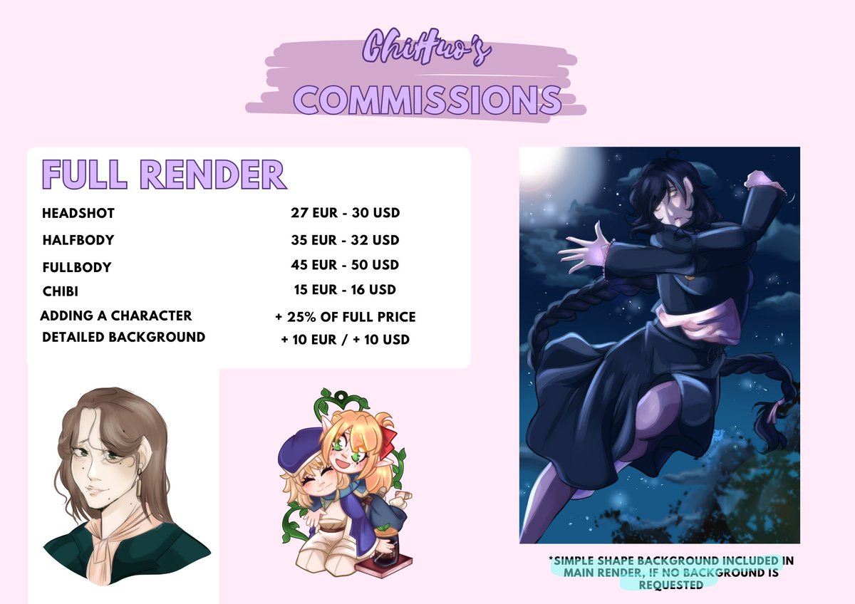 xChiHuox's tweet photo. Hello ! 💕New commissions sheet dropped , new deals and options!  For any question please feel free to DM me ! Any repost and support is highly appriciated  📷 #commissionsopen #opencommissions #Commission #dndart #JujutsuKaisen #ocart #oc https://t.co/vw82BtnwCw