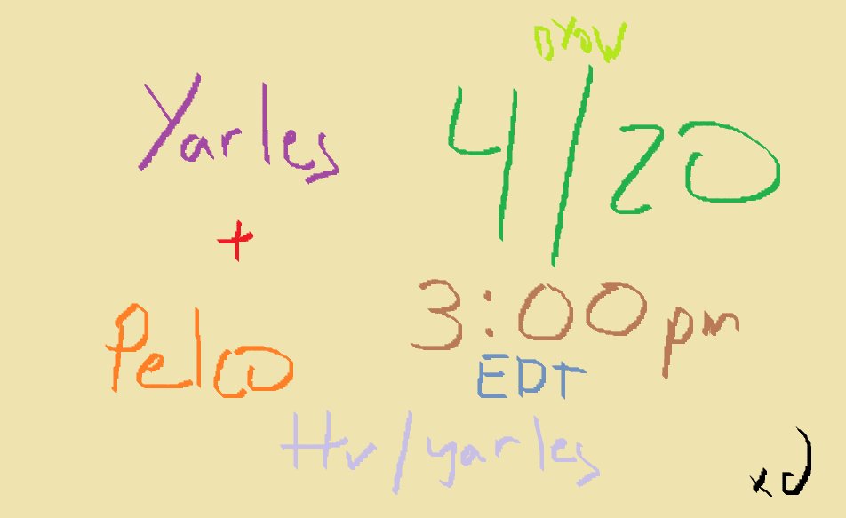 releasing the spring mix in the spring for the first time ever w/ pelco lmao sorry for the lack of notice. 

sunday 4/20 3:00pm eastern time zone like new york really the only good time zone may be a hot take w/e come through

twitch.tv/yarles