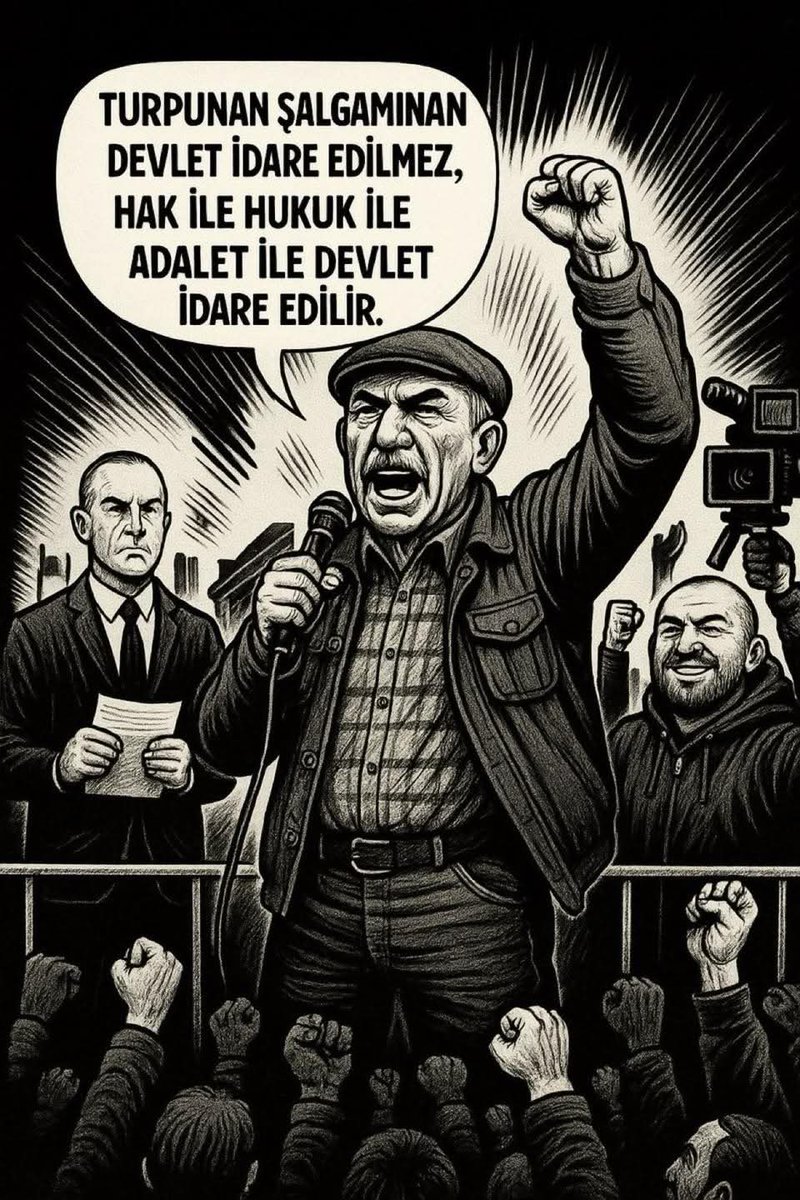 Turp ile şalgam ile devlet idare edilmez. Adalet ile hukuk ile idare edilir.”