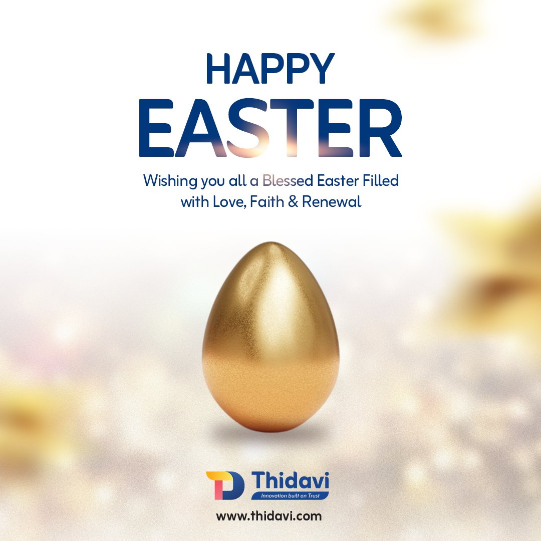 ThidaviTech's tweet photo. Wishing you a joyful and hopeful Easter from all of us at Thidavi!
May this season of renewal inspire fresh beginnings, bright ideas and meaningful innovation.

Happy Easter!

#Thidavi #Easter2025 #HappyEaster #InnovationWithHeart #SpringOfInnovation #HopeAndRenewal #EasterWishes https://t.co/vDehXyzr7d