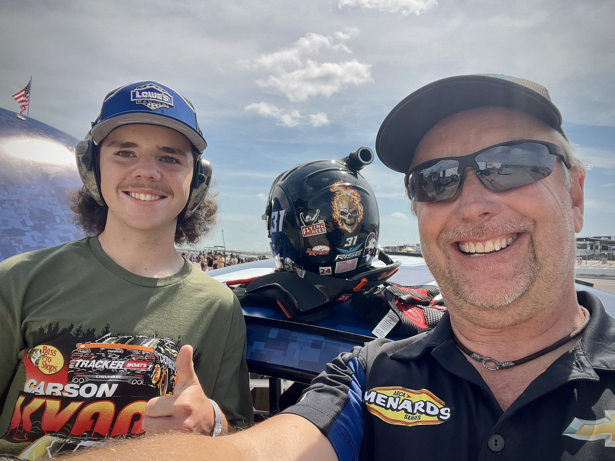 As <a href="/TheAcesWheelman/">Wheelman</a> likes to say: 

“Joel Farlow boys and girls”

ARCA race starts in 45 minutes and we are starting at the back for unapproved adjustments. 

<a href="/The_FlyingAces/">Flying Aces TV</a>