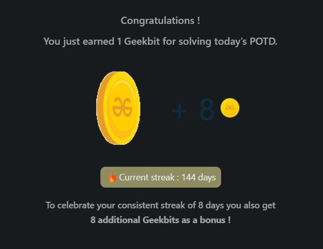 Mayank_kumar111's tweet photo. Day 156: Progress in programming built one small step at a time. With every bug squashed every concept.

@geeksforgeeks

#geekstreak2024 #dsa #learntocode #learndsa #160daysofcode #gfg #geeksforgeeks #CodingChallenge #162DaysOfCode #gfg160 #Day156 #CodeMastery #CodeExploration https://t.co/QwJanEqvAS