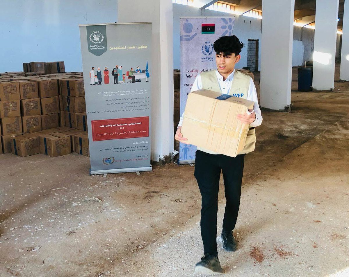 libya_aid's tweet photo. Under the directives of the President of the Libyan Relief and Humanitarian Aid Authority, Salem Bouzreida, and in cooperation with the World Food Programme (WFP)a food basket distribution campaign was launched on Sunday, April 13, 2025, targeting the Sudanese community in Libya. https://t.co/LfN2cj7Rmm