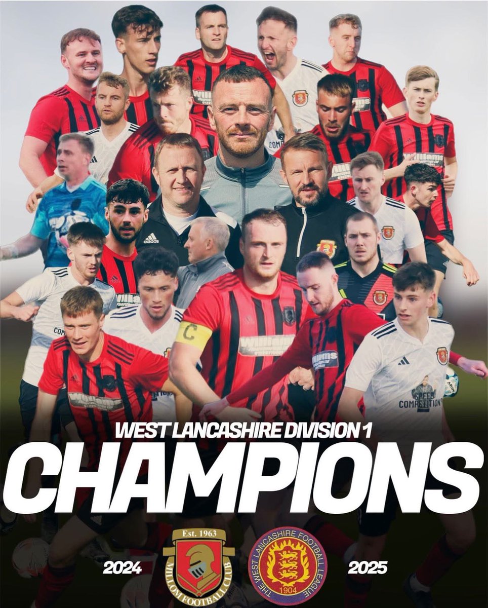 Millom AFC - West Lancashire Division 1 Champions 🏆🔴⚫️