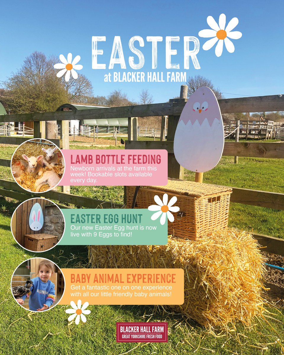 A quick reminder we are closed tomorrow, but don't worry, the fun will continue when we re-open on Monday, 21st April. 
🍽️ Book a Table in the Barn: ow.ly/WJoB50VElX7
🐣 Join our Easter Egg Hunt: ow.ly/NX7m50VElX8
🐷 Visit our Little Farmers: ow.ly/NpGh50VElXf
