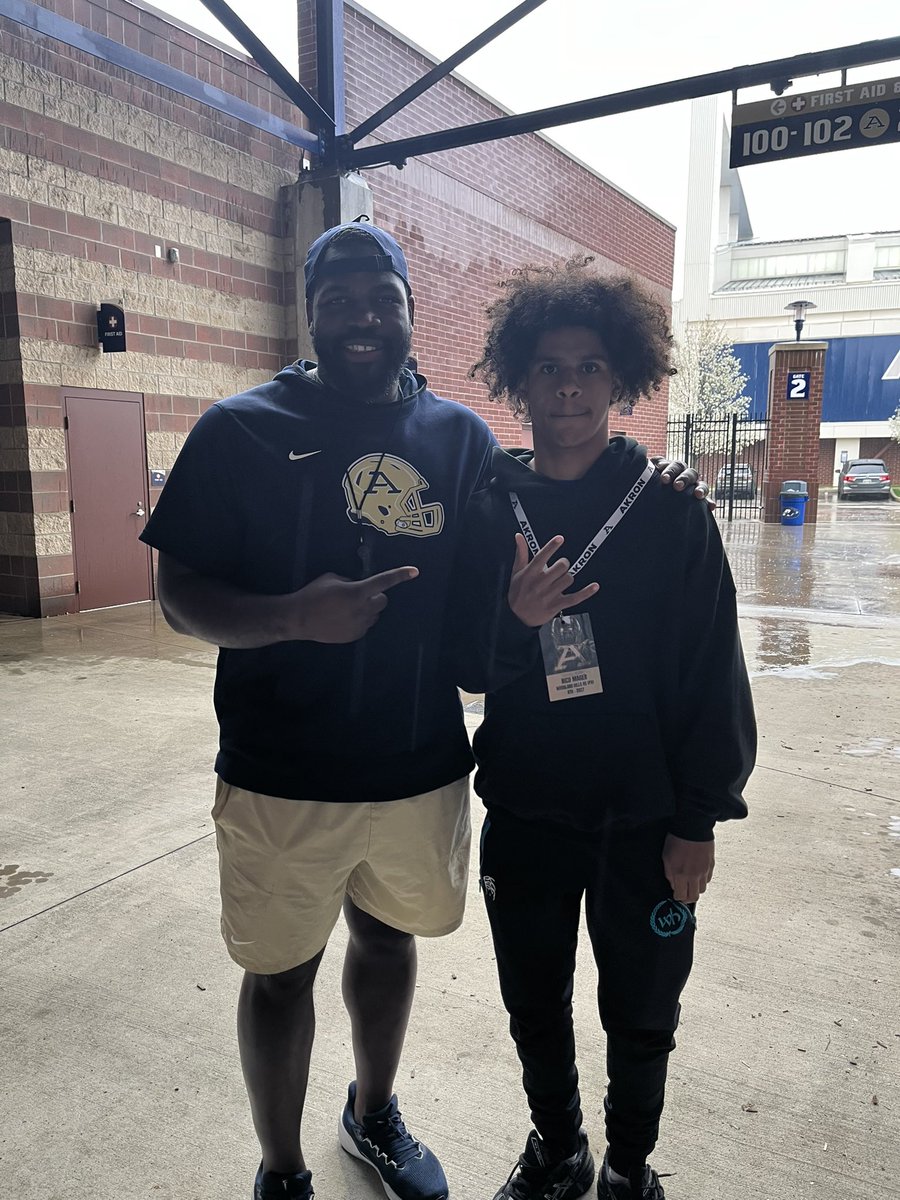 Nico Mager (@nico_mager12) on Twitter photo Nice visit at Akron today good energy at practice and with the coaches <a href="/Ty_Brown5/">Ty Brown</a> <a href="/CoachBT02/">B</a> <a href="/CoachWalk23/">Maurice Walker</a> <a href="/coachmeyer412/">Coach Meyer</a> <a href="/RoboLeonard/">Anthony Leonard</a> <a href="/Woodyhighfb/">Woodland Hills Football</a> <a href="/ZipsFB/">Akron Football</a> Nice visit at Akron today good energy at practice and with the coaches <a href="/Ty_Brown5/">Ty Brown</a> <a href="/CoachBT02/">B</a> <a href="/CoachWalk23/">Maurice Walker</a> <a href="/coachmeyer412/">Coach Meyer</a> <a href="/RoboLeonard/">Anthony Leonard</a> <a href="/Woodyhighfb/">Woodland Hills Football</a> <a href="/ZipsFB/">Akron Football</a>