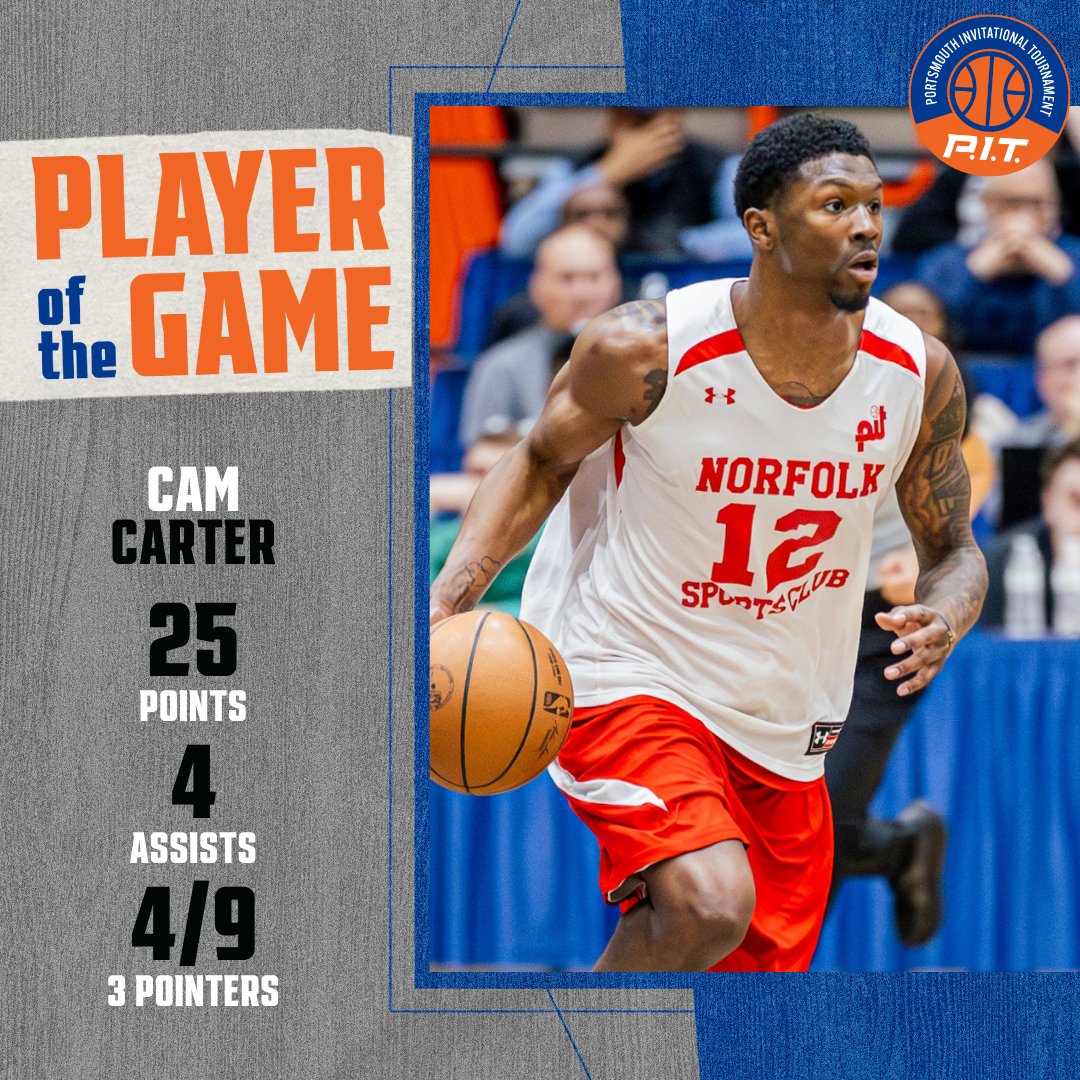 Player of the Game for the 11am contest between Norfolk Sports Club &amp; Mike Duman is <a href="/LSUBasketball/">LSU Basketball</a>'s Cam Carter (<a href="/camryncarter23/">Cam Carter</a>) #PIT25