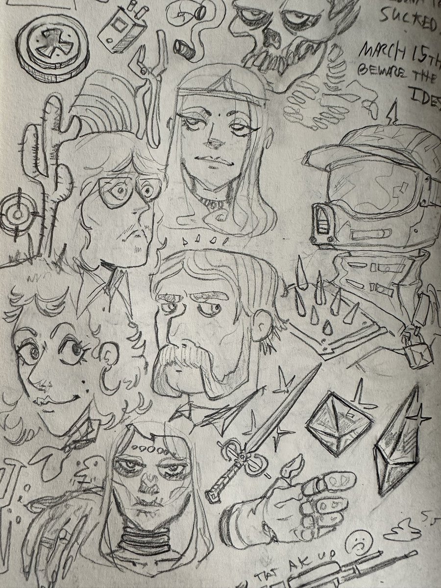 Shammanist's tweet photo. I’m gonna dump some sketches here. Badda bing badda boom https://t.co/Mi8g6guWke