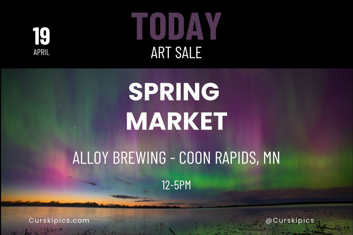 CurskiPics's tweet photo. ART SALE TODAY!!
Join me and other great makers at @AlloyBrewingCo until 5pm! I have a few prints available for the first time, including these!!
#photography #art #today #alloybrewing #coonrapids #nature #animals #pentax https://t.co/hvFOQPj4wD