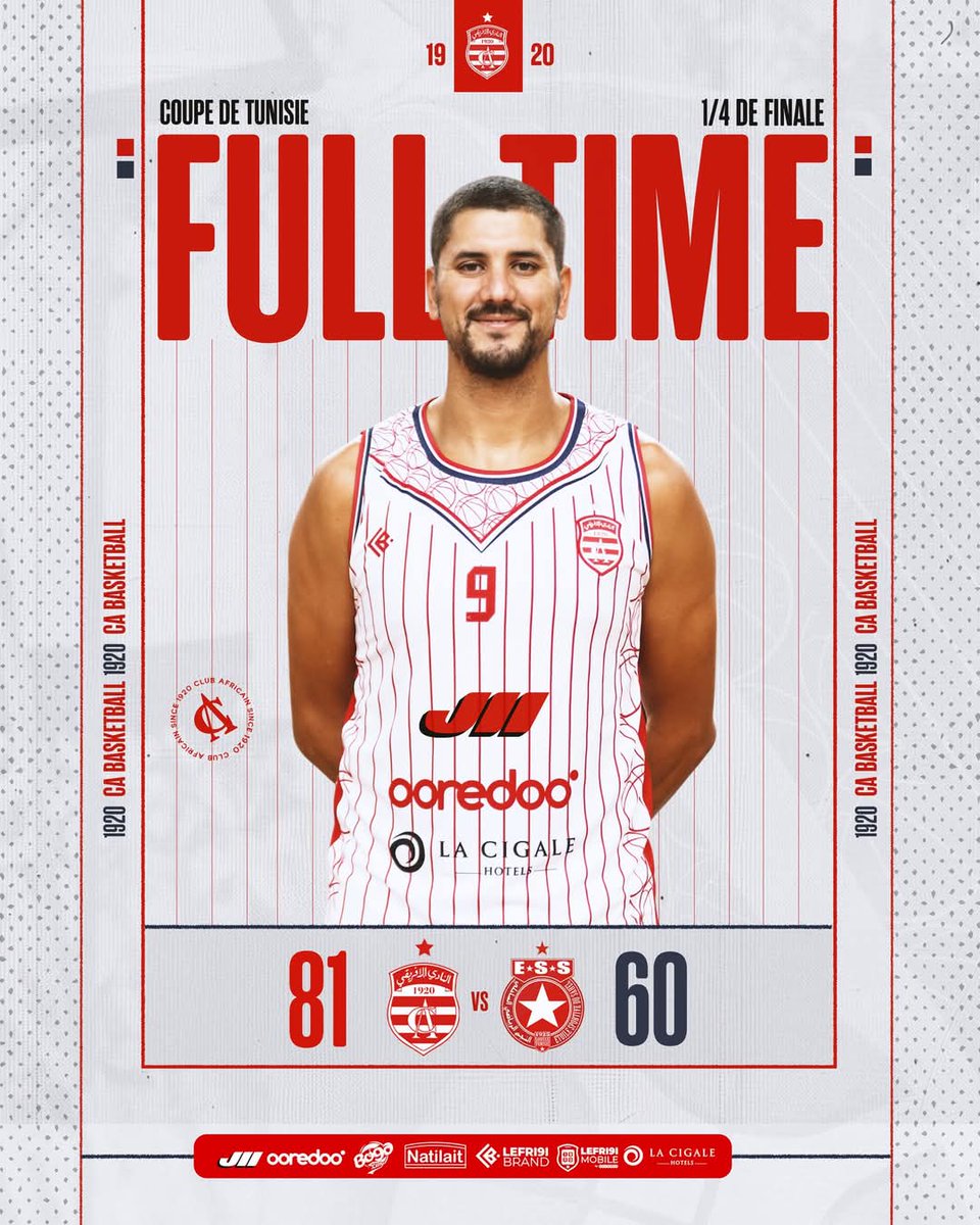 clubafricain's tweet photo. โ๏ธ1/4 de ๐๐๐ฃ๐๐ก๐ ๐ #CAESS ๐
Club Africain 81 - 60 E. S. du Sahel
#ClubAfricain #CAbasketball #ุงูุฅูุฑููู_ุชุนูุด ๐ฆ๐น
#ุฃุญูุง_ู
ูุงูู_ู
ูู
ูุชูุด https://t.co/FIABZSJre5