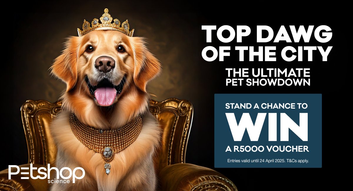 Think your pup’s a star? 🌟 Share a pic or video, tag <a href="/947/">947</a> &amp; use  #PetshopScience to win R5000 + the Top Dawg collar on #947DriveWithThando! 🐾 

Ts &amp; Cs: primediaplus.com