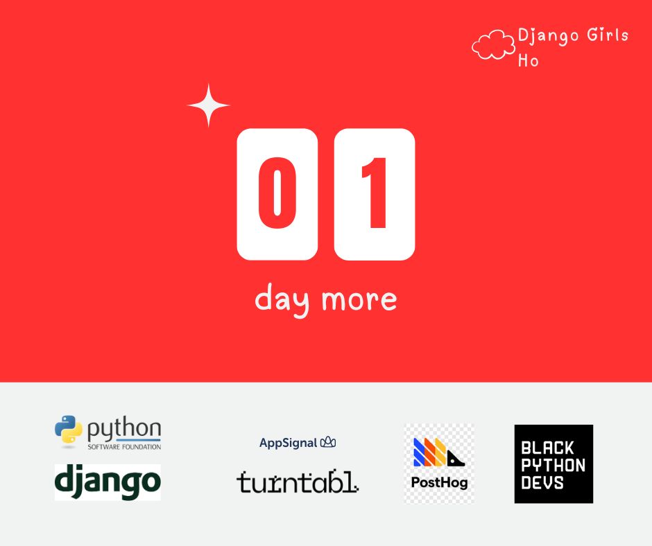 Django Girls Ho (@djangogirlsho) on Twitter photo 🌟🥳🎇🎉<a href="/djangogirls/">Django Girls</a> #Ho is happening tomorrow!
We can’t wait to welcome you all in person.
🧡 Come ready to learn, share, and have fun.
📝 Don’t forget your laptops, chargers, and good vibes!
Let’s make magic together ✨
#DjangoGirlsHo
#DjangoGirlsReady
#SeeYouTomorrow 🌟🥳🎇🎉<a href="/djangogirls/">Django Girls</a> #Ho is happening tomorrow!
We can’t wait to welcome you all in person.
🧡 Come ready to learn, share, and have fun.
📝 Don’t forget your laptops, chargers, and good vibes!
Let’s make magic together ✨
#DjangoGirlsHo
#DjangoGirlsReady
#SeeYouTomorrow