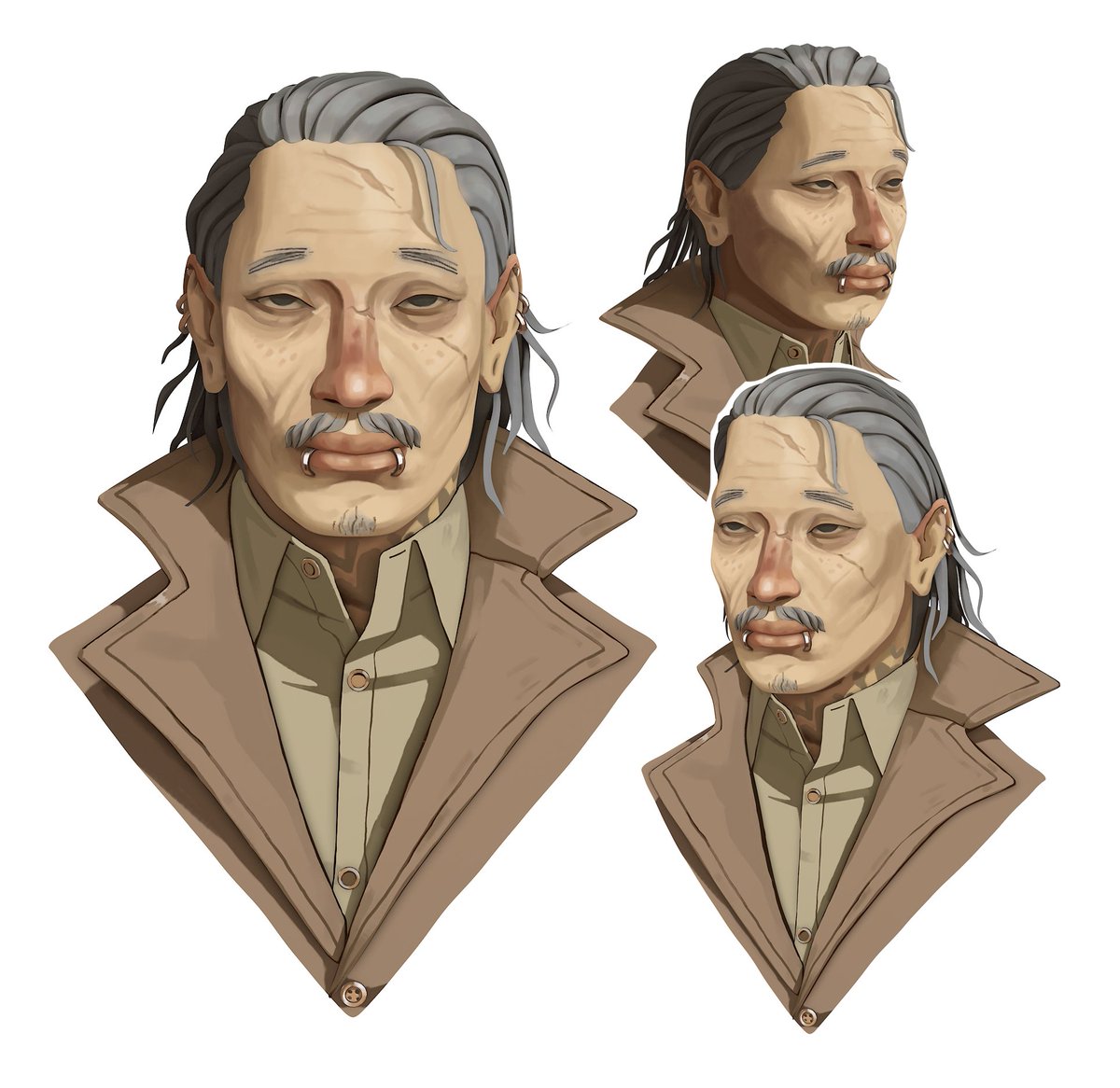 marius_pvrd's tweet image. Full handpaint 3D bust 
concept by @pv_hristov