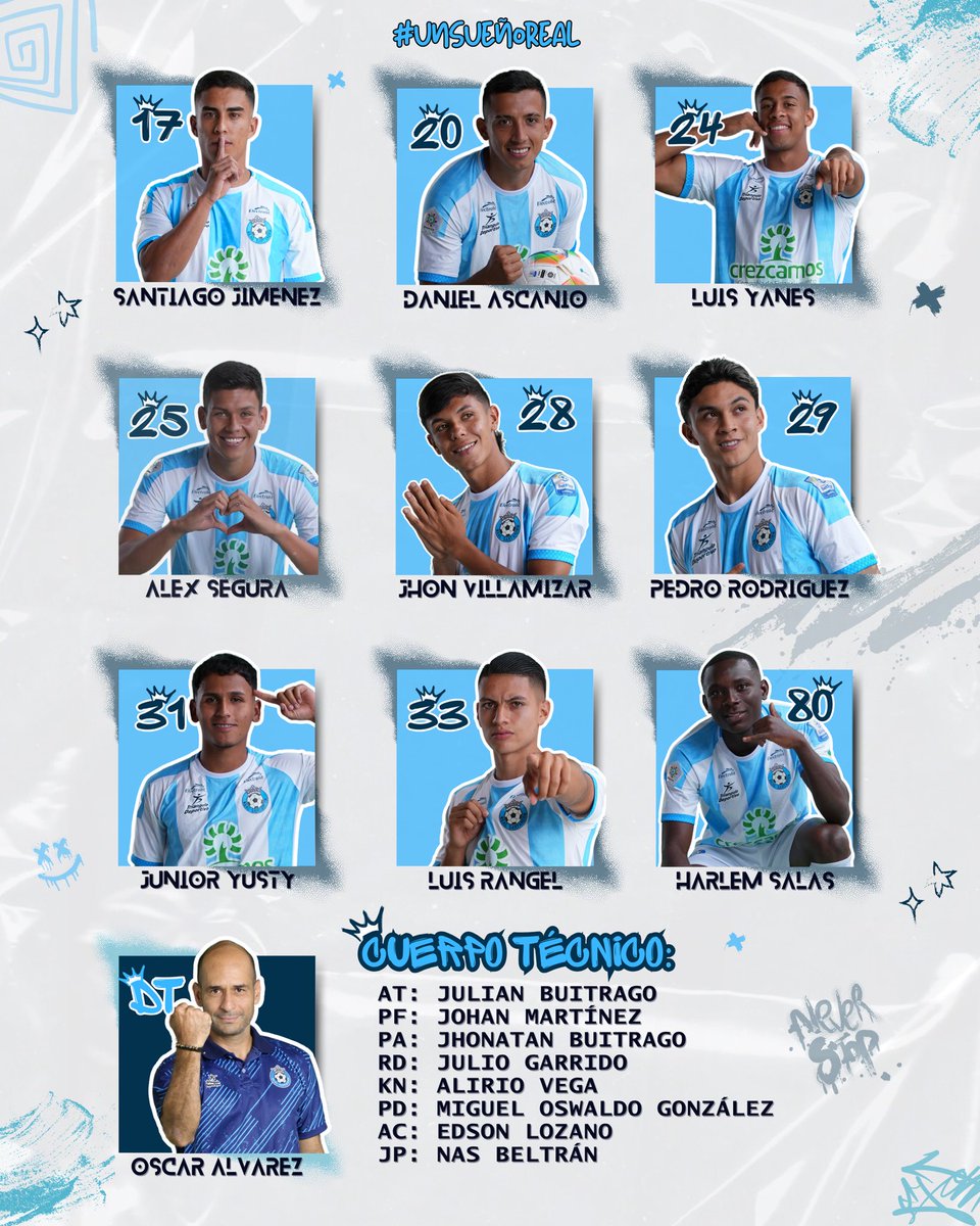 #ConvocatoriaAlbiceleste 📢🩵🤍 Estos son los 18 convocados por nuestro DT Óscar Álvarez para el juego válido por la fecha 12 del Torneo BetPlay I, donde recibimos a Patriotas en Villaconcha 🏟. 

¡VAMOS, GUERREROS! 🙌🏼🔥

#UnSueñoReal 
🩵🤍⚽