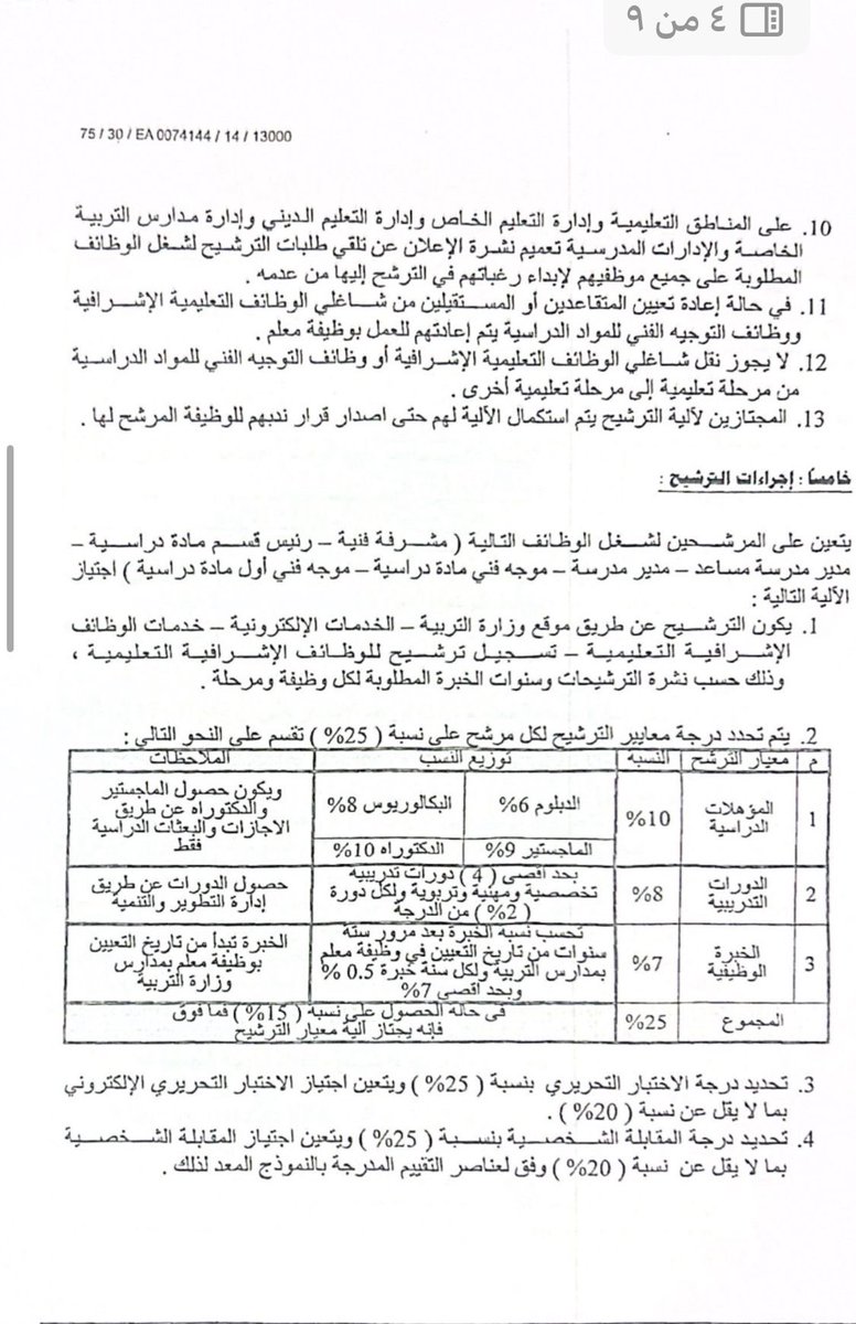 BoBander_q8's tweet photo. نطالب مراجعة القرار رقم 611/لسنة 2025 بشأن الترشح للوظائف الإشرافية الجديد ؛ لما فيه من هضم لحق المرشح ومنافاته لمبدأ أصيل وهو العدالة وتكافؤ الفرص ✍🏻
#وزارة_التربية 
@kts_org_kw 
@nkbt_trbia 
@moalem_net https://t.co/Nme7NaLDEd