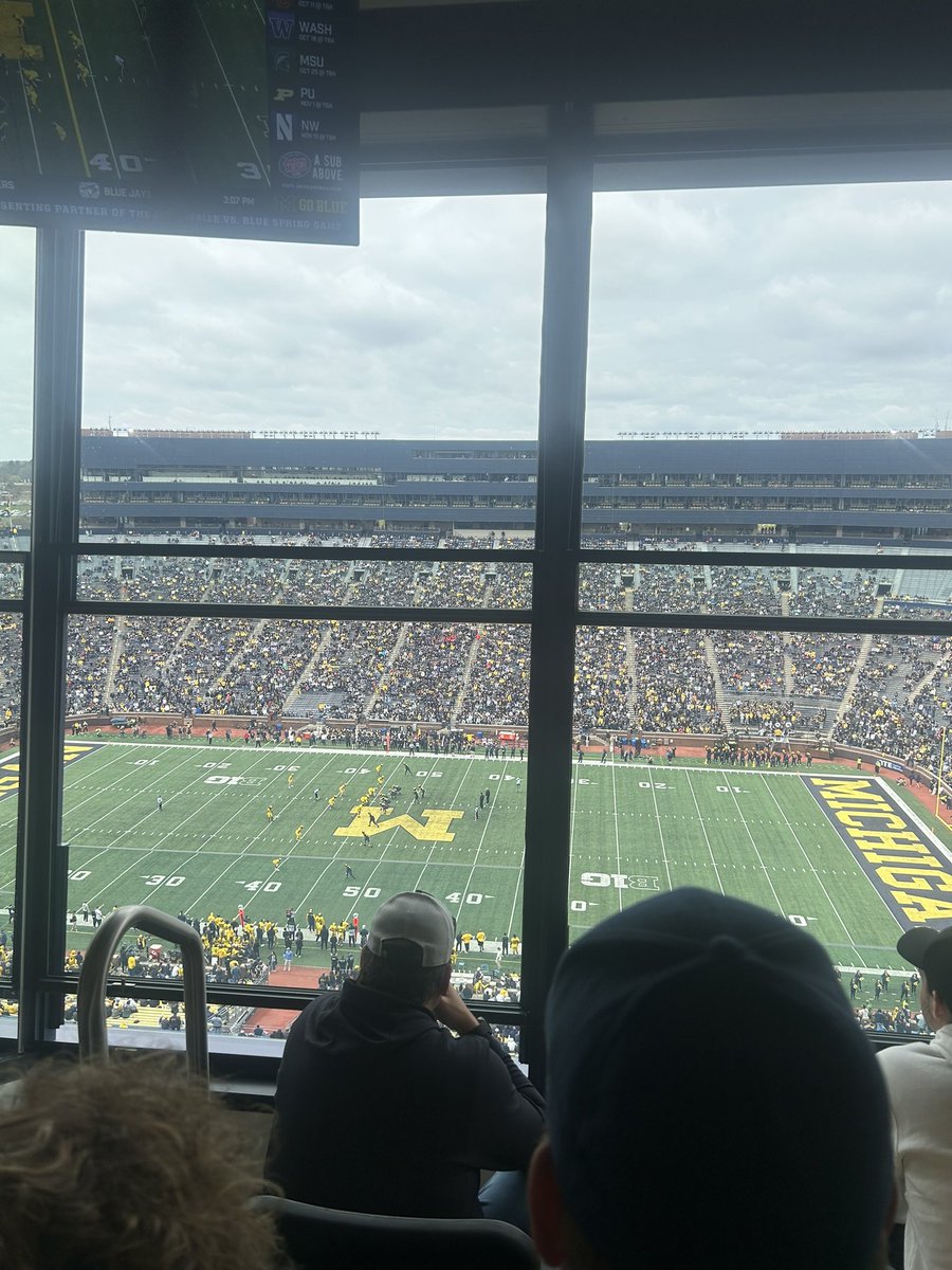 Great view for the day. #GoBlue