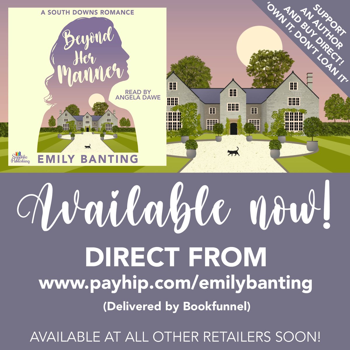 Beyond Her Manner, book three in the South Downs Romance series, is available now direct from my shop… payhip.com/emilybanting

Broken Beyond Repair and Reality In Check are on SALE until the end of May. It’s a great opportunity to own the entire series! 

#sapphicbooks