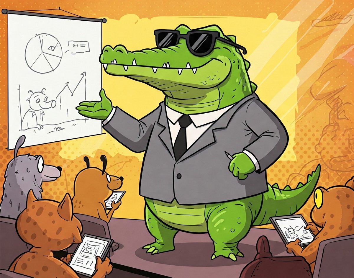 solanagatorcoin's tweet photo. Local gator economists hold emergency meeting to discuss the impact of hypothetical banana import tariffs on the broader swamp ecosystem. Stay tuned for our expert analysis. ππ #GatorCoin #EconomicUpdate #SillyButSerious #CryptoBanter https://t.co/KZZhRms46W