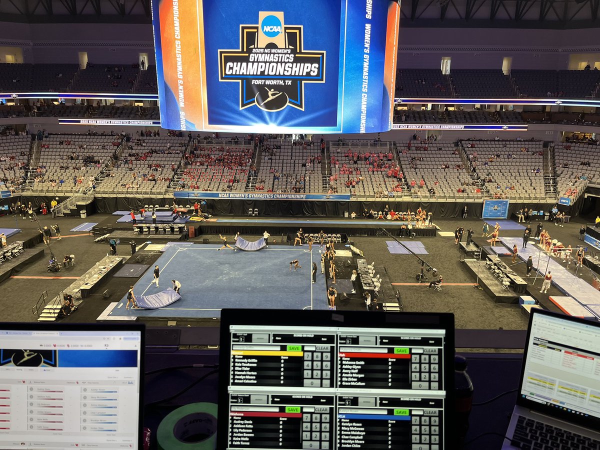 chanhartsog's tweet image. All set for the 2025 NCAA Gymnastics Championship at 4 ET on ABC