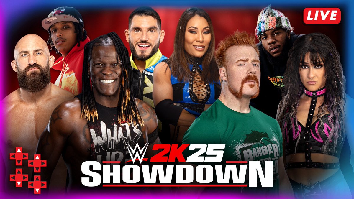 UpUpDownDown (@upupdwndwn) on Twitter photo Itโs almost time for #WWE2KShowdown!! Tune in and watch LIVE at 1:30pm PT!
<a href="/WWEgames/">#WWE2K25</a>
<a href="/JohnnyGargano/">Johnny Gargano</a>
<a href="/CiampaWWE/">Madman Ciampa</a>
<a href="/RonKillings/">Ron Killings</a>
<a href="/MiaYim/">Michin ๋ฏธ์น</a>
<a href="/MmmGorgeous/">Breeze</a>
<a href="/ImKingKota/">๐๐๐๐๐๐๐๐๐๐๐ ๐ฎ</a>
<a href="/WWESheamus/">Sheamus</a> Itโs almost time for #WWE2KShowdown!! Tune in and watch LIVE at 1:30pm PT!
<a href="/WWEgames/">#WWE2K25</a>
<a href="/JohnnyGargano/">Johnny Gargano</a>
<a href="/CiampaWWE/">Madman Ciampa</a>
<a href="/RonKillings/">Ron Killings</a>
<a href="/MiaYim/">Michin ๋ฏธ์น</a>
<a href="/MmmGorgeous/">Breeze</a>
<a href="/ImKingKota/">๐๐๐๐๐๐๐๐๐๐๐ ๐ฎ</a>
<a href="/WWESheamus/">Sheamus</a>