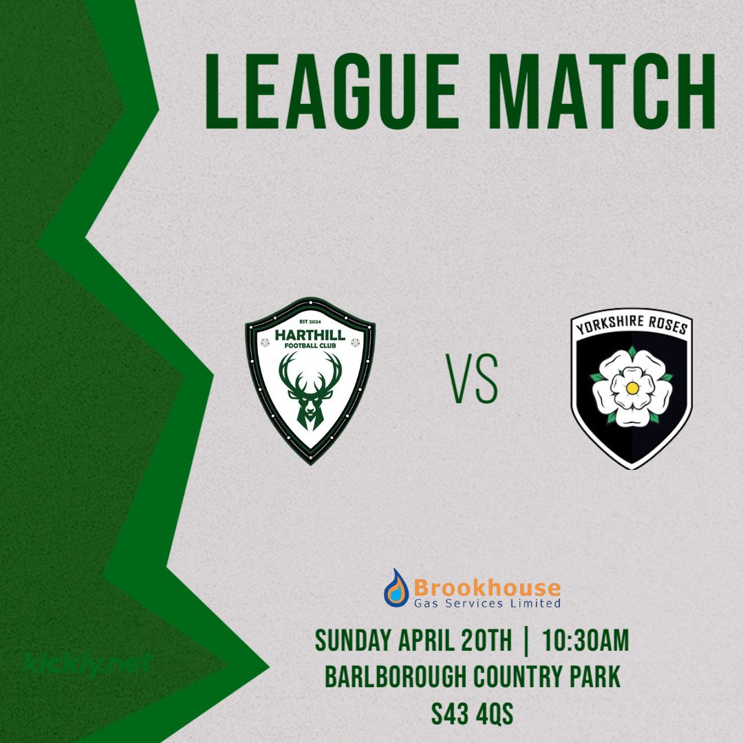 Double post as we had a midweek game and I’ve been busy the Bank Hol.

Heavy defeat Thursday, awful pitch, missing half the squad with it being midweek, no excuse we move on.

Yorkshire Rose tomorrow, 10:30AM at Barlborough Country Park, S43 4QS

Brought to you by <a href="/brookhousegas/">Brookhouse Gas Services LTD</a>