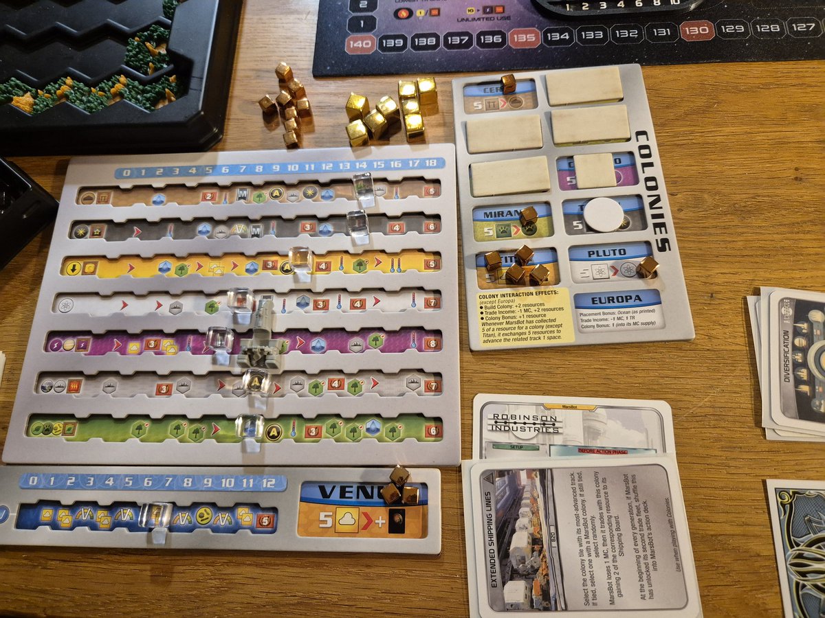 Terraforming Mars vs Automa on Tharsis. A really bad start made it impossible to catch up. And quite boring colonies as well.