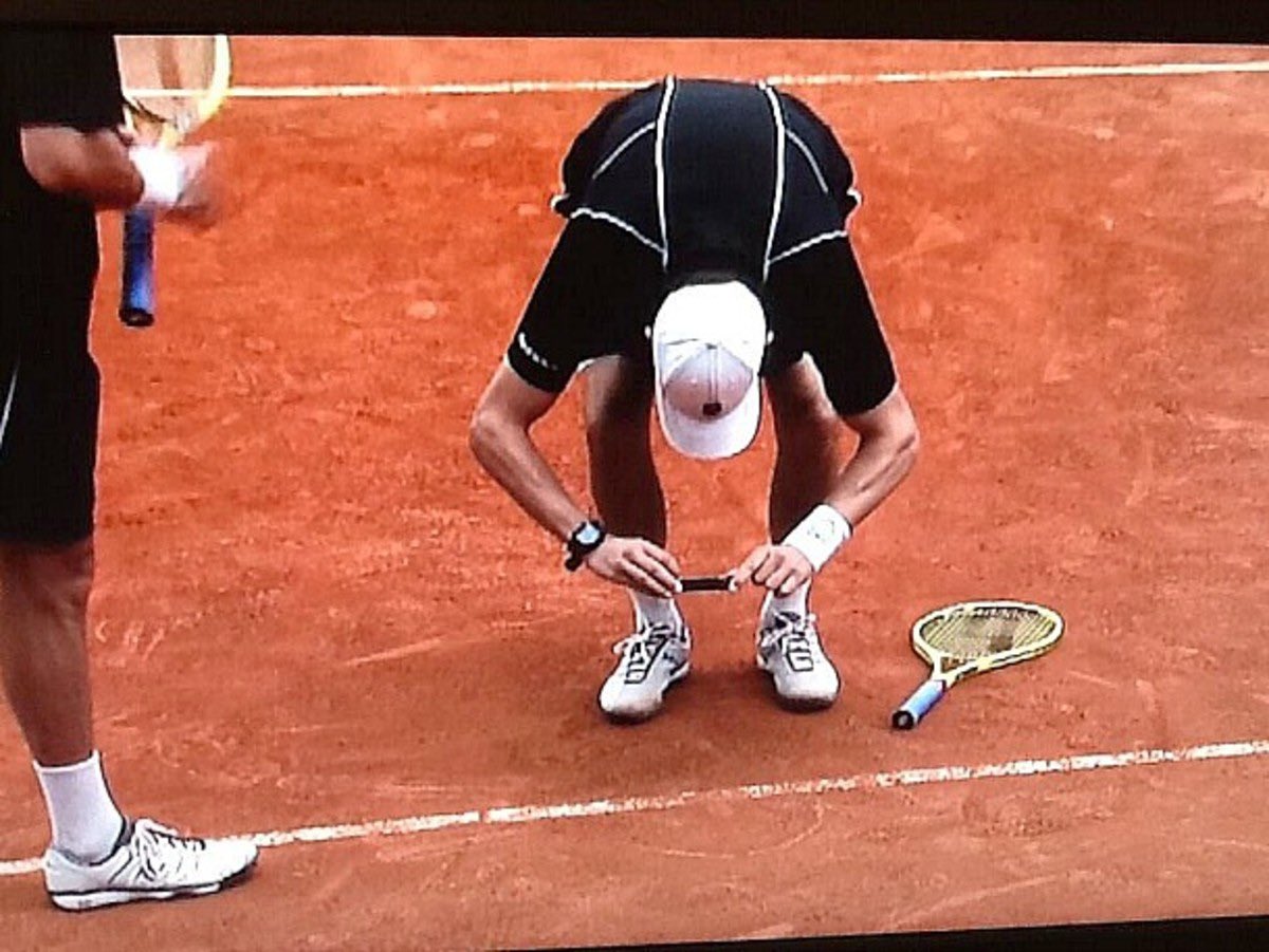 CouderJuan's tweet photo. @GallantLaudine @BlueAaron88 @TheTennisLetter Bob Bryan, French Open 2013 https://t.co/aAHxLA1ZPE