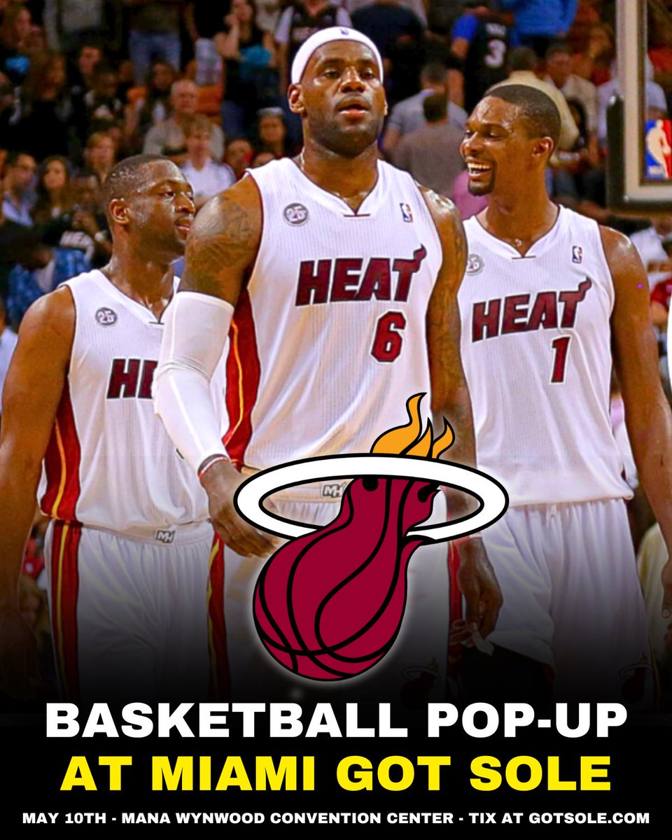 The @MiamiHeat will be at Miami Got Sole on May 10th…  get ready for sneaker history 🎬