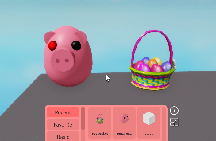 Happy Easter!

- Egg Basket Decoration
- Piggy Egg Decoration

Note that this update will only be available in new build mode servers! You may have to shutdown your current one!