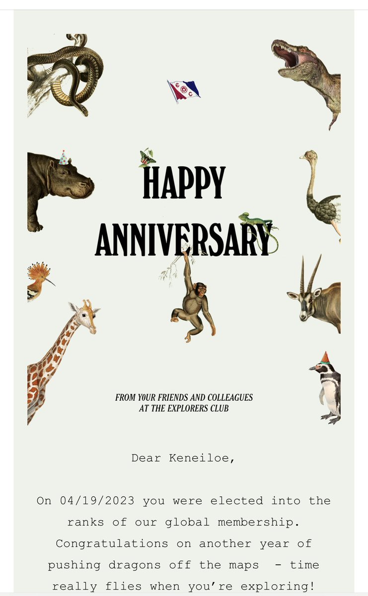 Happy anniversary to me having joined the <a href="/ExplorersClub/">The Explorers Club</a>