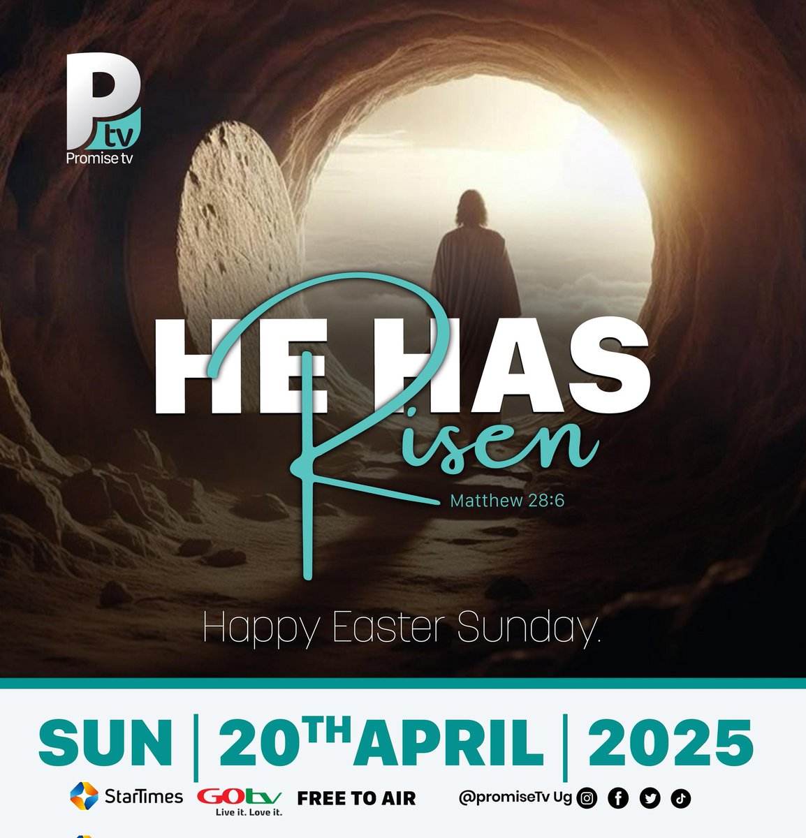 promisetvUG's tweet image. He has risen! May His resurrection power bring joy, hope, and peace to your life.

#ResurrectionPower