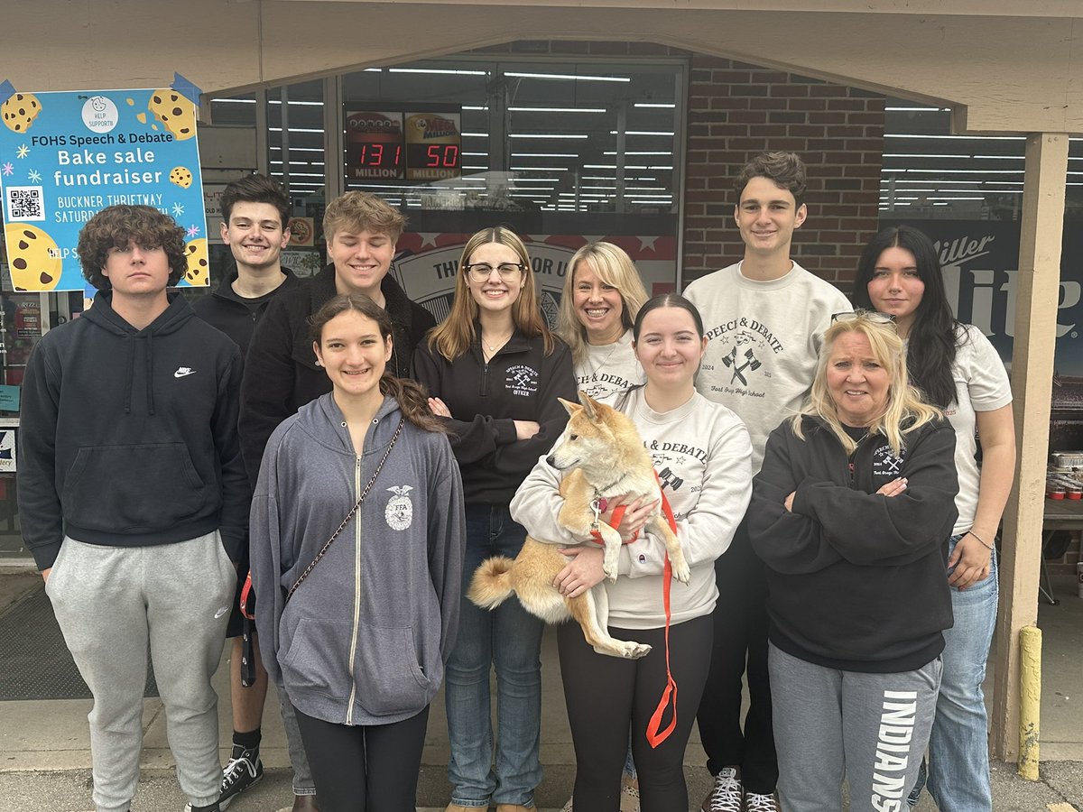 Great team showing up to raise funds at our Bake Sale at the Buckner Thriftway. Come out and support our team with some yummy treats for Easter!