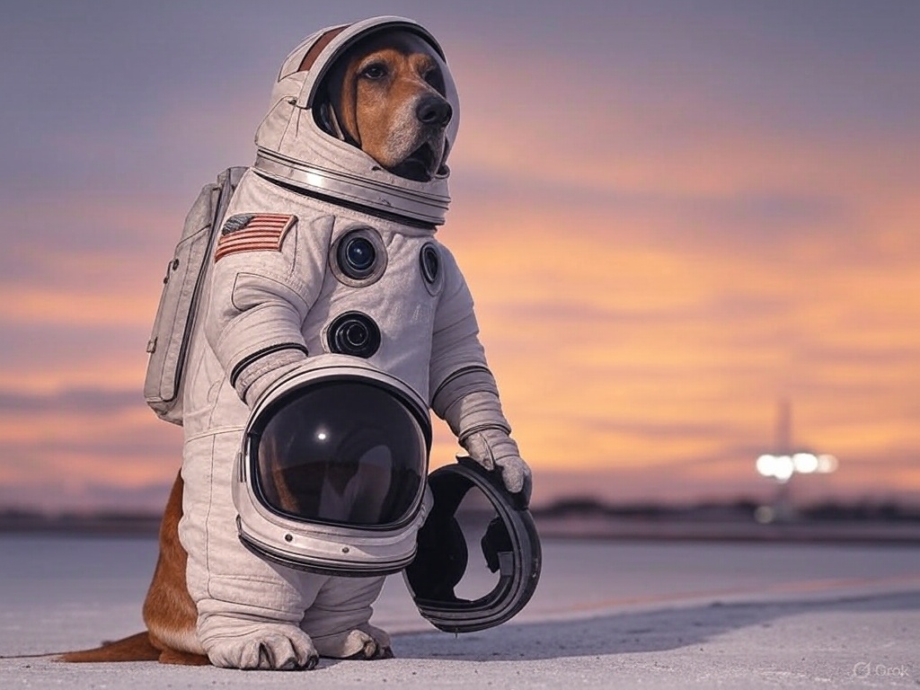 DilloTex's tweet photo. I actually liked this little guy better, but GROK got confused about the helmets.
#bassets https://t.co/TXcctqHlqZ
