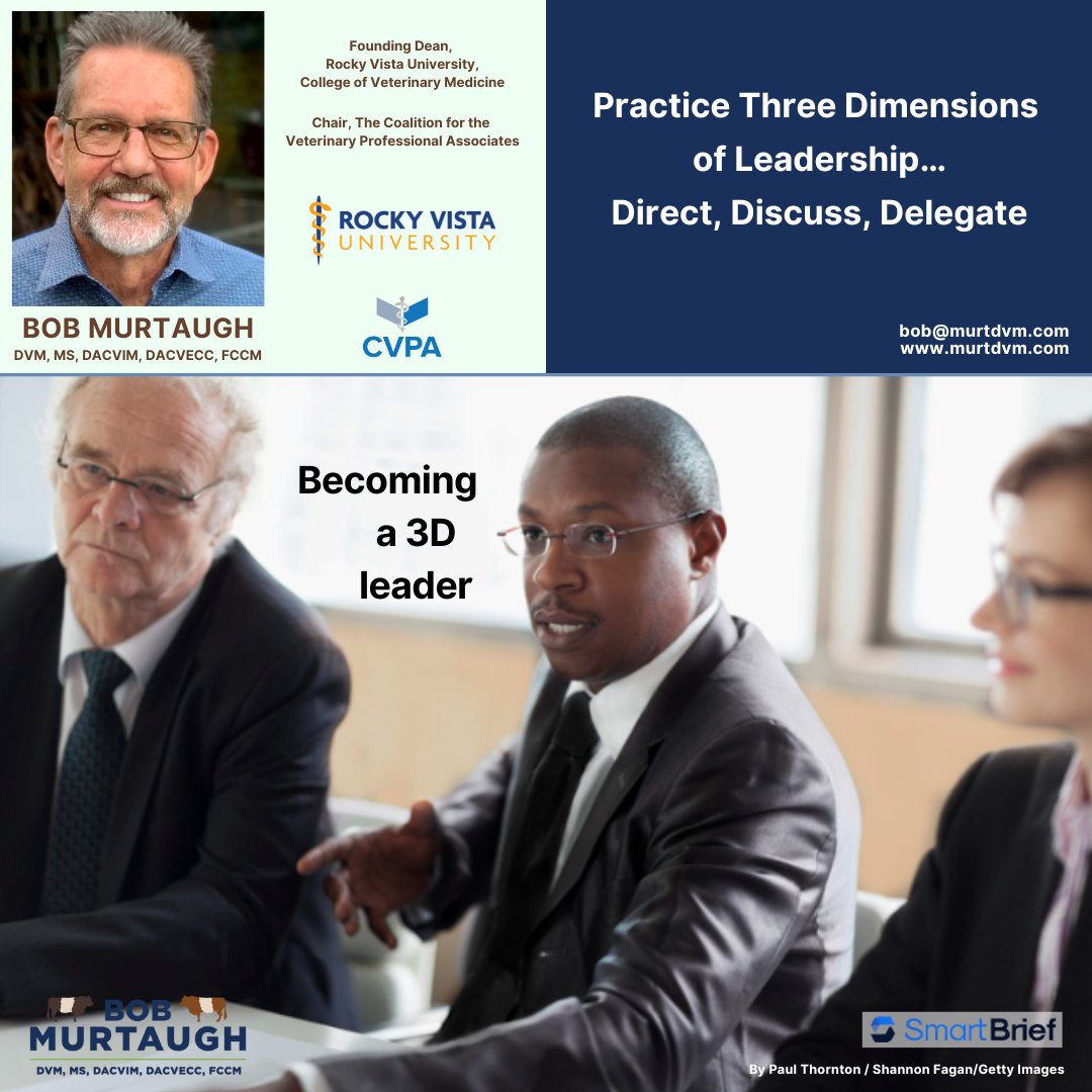 stevenlmay's tweet photo. Practice Three Dimensions of Leadership…Direct, Discuss, Delegate
https://t.co/UgqLKhMDRx

https://t.co/8uV7hm2uSf
#vetnews #veterinary #veterinarymedicine #vetlife
#veterinarian #veterinaryjobs #vetpracticemanagement
#vetmed #vettech #veterinarytechnician #veterinarycareers
#stevenlmaycvj #dvm360 #MJHLifeSciences
#humananimalbond #ignitevet #vgpvet #medical
#shelter #animalshelter #compassionanimalproject
#sheltermedicine #emotionalintelligence
#leadership #aspca #dumbfriendsleague #leadership #sheltermedicine #leadership #cvpavet #Clinicianbrief
#physicians #NP #PA #RN #pets #pethospital
#CommunityCatsPodcast #animalhealth #animalsindistress
