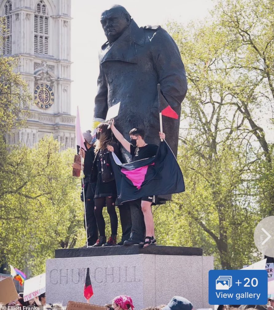 There is no way police would allow football hooligans to climb statues. 

So why do they make an exception for these activists?