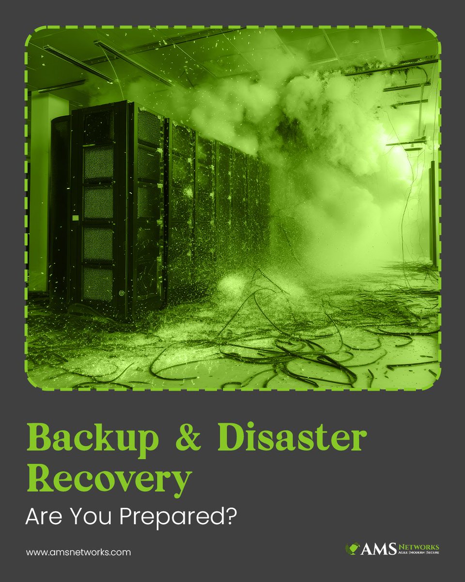 AMSNetworks's tweet image. 💡 Don’t wait for a crisis to take action. Visit amsnetworks.com to build your disaster-proof plan.

#DisasterRecoveryPlan #DataBackupSolutions #BusinessContinuityExperts #ITResilience #EmergencyPreparedness #TechRiskManagement #AMSNetworksBDR #SecureBusinessFuture