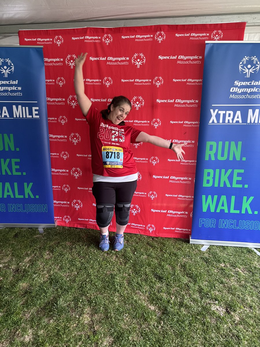 SpOlympicsMA's tweet photo. Bibs on, smiles out—Team Xtra Mile is checking in and getting race-day ready! 📝👟😁 @BAA #BostonMarathonWeekend #Boston5K #ChooseToInclude https://t.co/a9BFhpTdWh