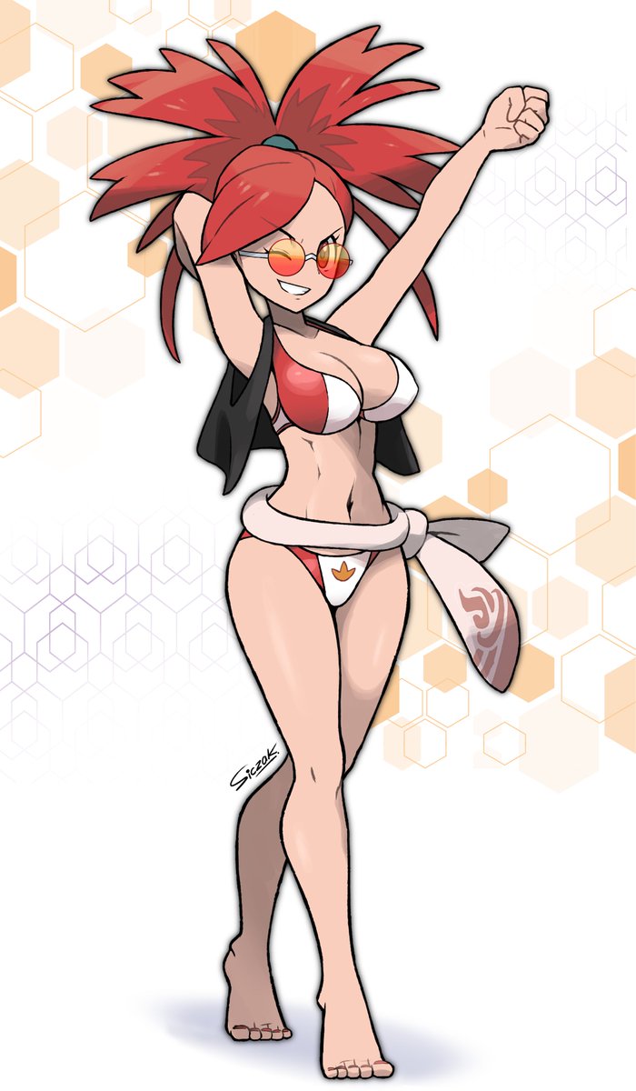 SiczakHT's tweet image. 🏖️Summer Flannery

#Commission #Pokemon #Flannery