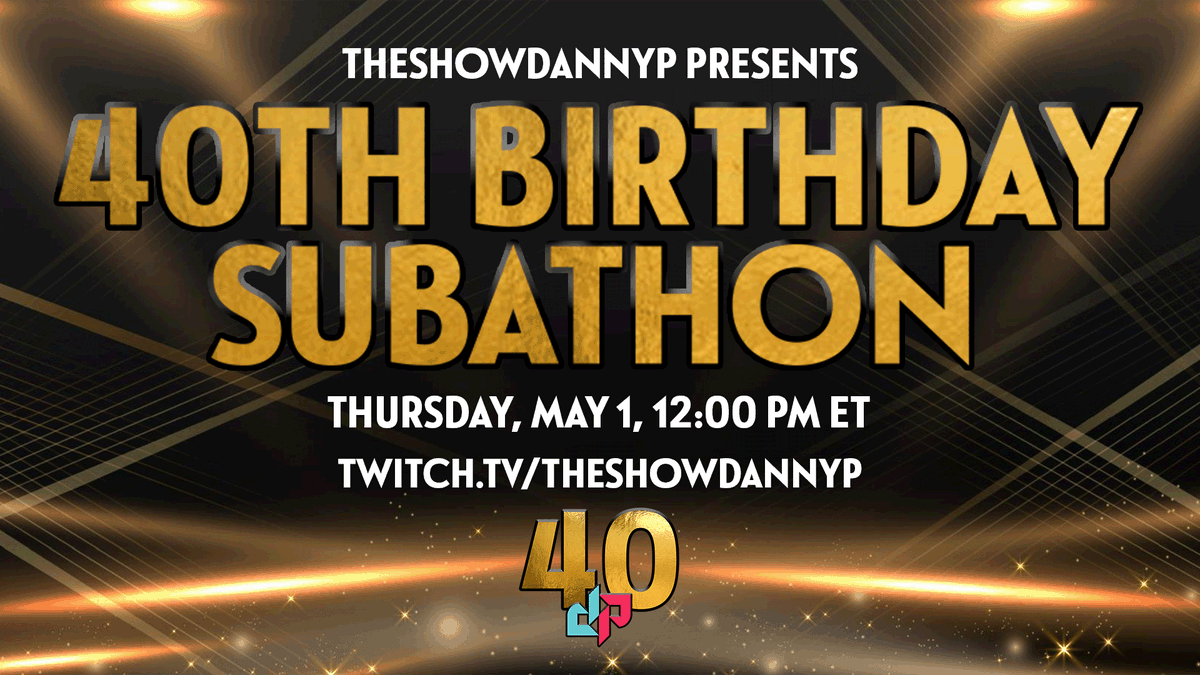 theshowdannyp's tweet photo. LADIES AND GENTLEMEN...
It's time to stream! More Warzone for you.
Let's get some wins!!!
EXCLUSIVELY ON TWITCH!!! https://t.co/ZSjILOSaEX
Also... #DP40 Subathon is set!!! https://t.co/XbzqFNnIBf