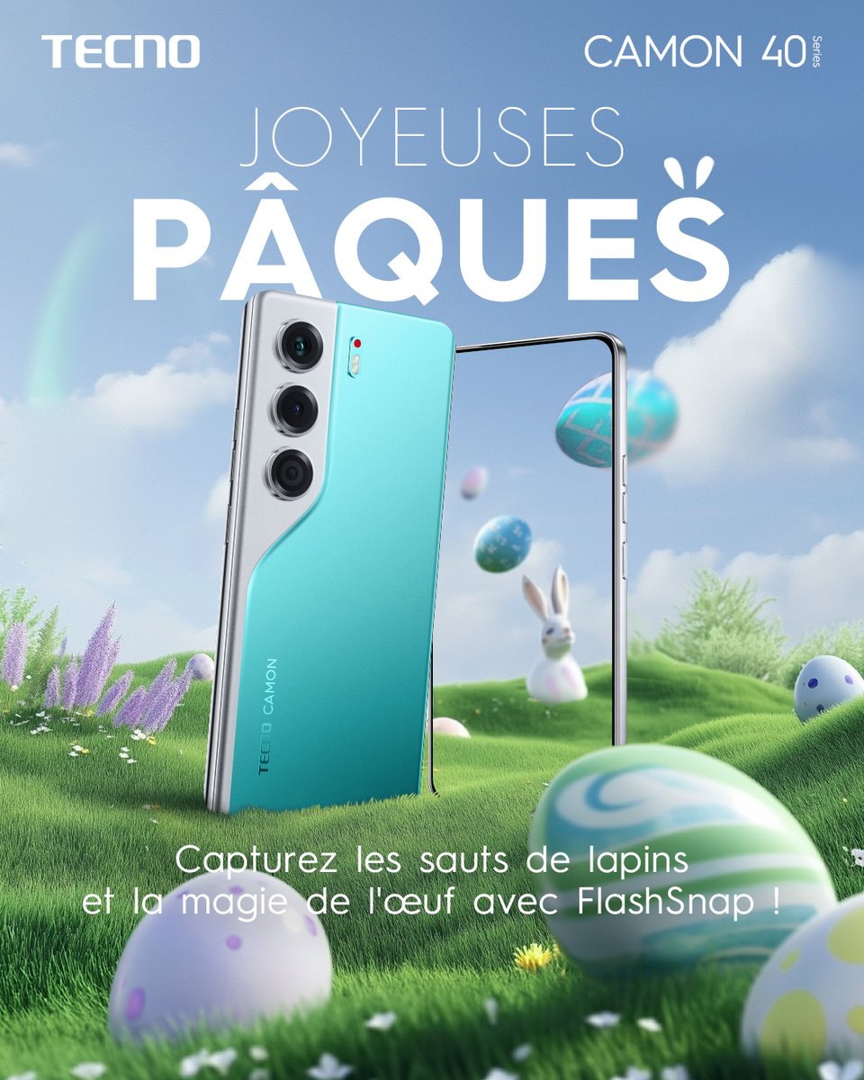 TECNOMobileMali's tweet image. Que voyez-vous ? Un CAMON 40 ?
Ce week-end de Pâques, capturez la joie, les sourires et la magie avec FlashSnap, votre meilleur allié pour des souvenirs vibrants et nets.
#TECNOAI #Camon40Series #FlashSnap #CAMON40